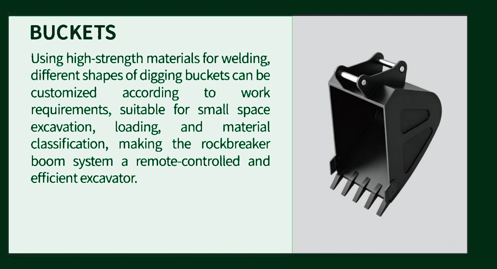 Buckets product information